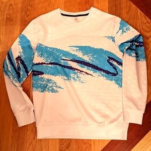 90's jazzy paper cup design sweatshirt!